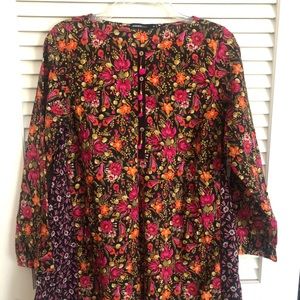 GENERATION Pakistan Mexican floral A line flared Kurta blouse kameez top XL